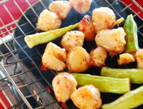 Cồi chôm chôm nướng gia vị