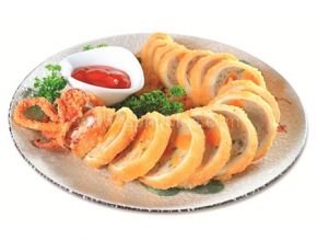 Mực dồn thịt chiên giòn