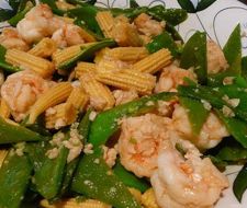 Tôm xào bắp non